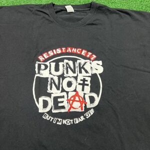 Resistence 77 Punks Not Dead But I'm Not Far Off Black T-Shirt Mens 3XL